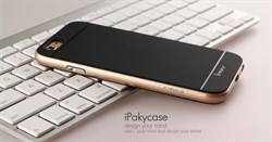 Накладка силиконовая "Hoco"  Obsidian series для Apple Iphone 7+/5,5 (цвет=черный с золотом) - фото 4858