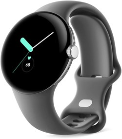Умные часы Google Pixel Watch Bluetooth Polished Silver/Charcoal Band - фото 6195