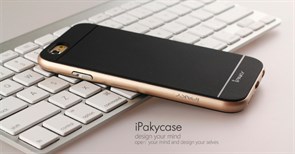 Накладка силиконовая "Hoco"  Obsidian series для Apple Iphone 7+/5,5 (цвет=черный с золотом)
